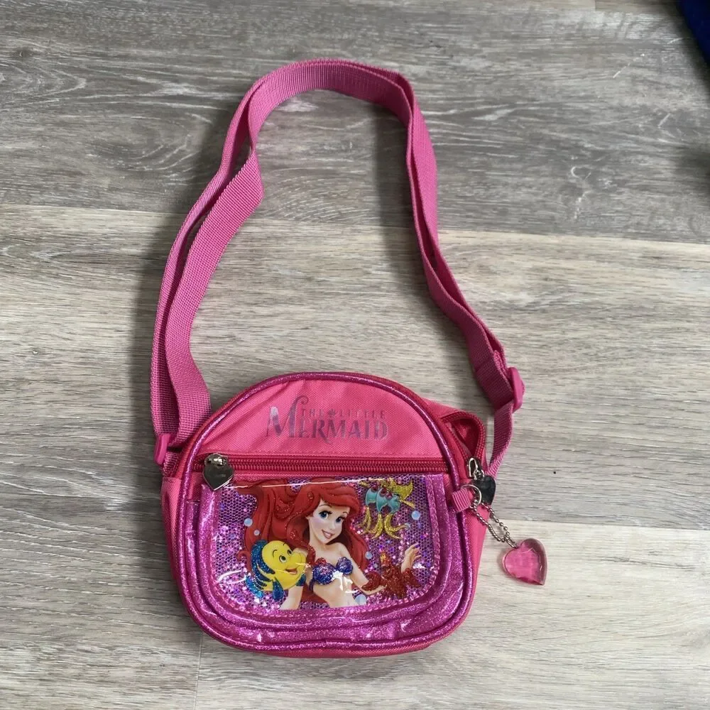 Disney Princesses Ariel Shoulder bag Pink Vintage 1990’s RARE jewel